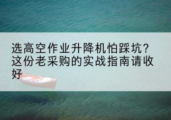 河北高空作业升降机厂家推荐-选高空作业升降机怕踩坑？这份老采购的实战指南请收好